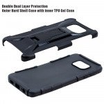 Wholesale ZTE Axon Pro A1P Armor Holster Combo Belt Clip Case (Black)